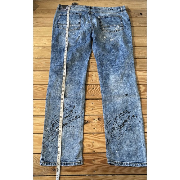 NWT Rutherford Flex Skinny Fit Jeans Size 40x34 Men’s Blue Ripped - Picture 8 of 11